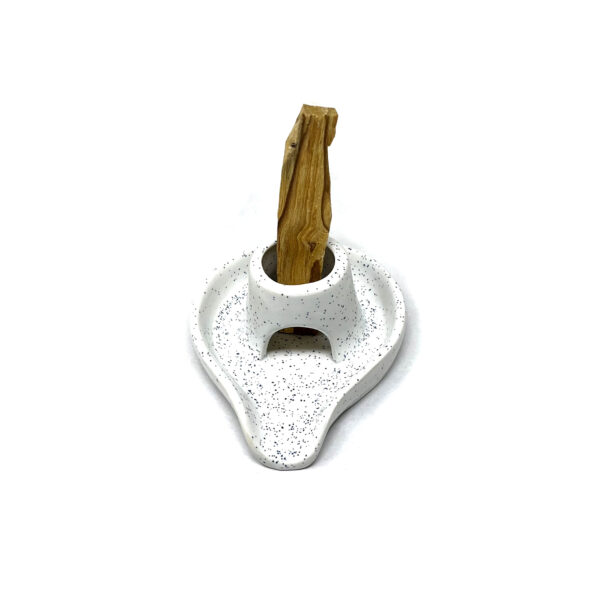 Shreyshti Ceramic Stick holder for Palo Santo, Cedarwood, White Sage etc. approx. 5"